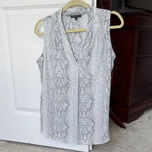 Adrianna Papell Snake Print Sleeveless Blouse